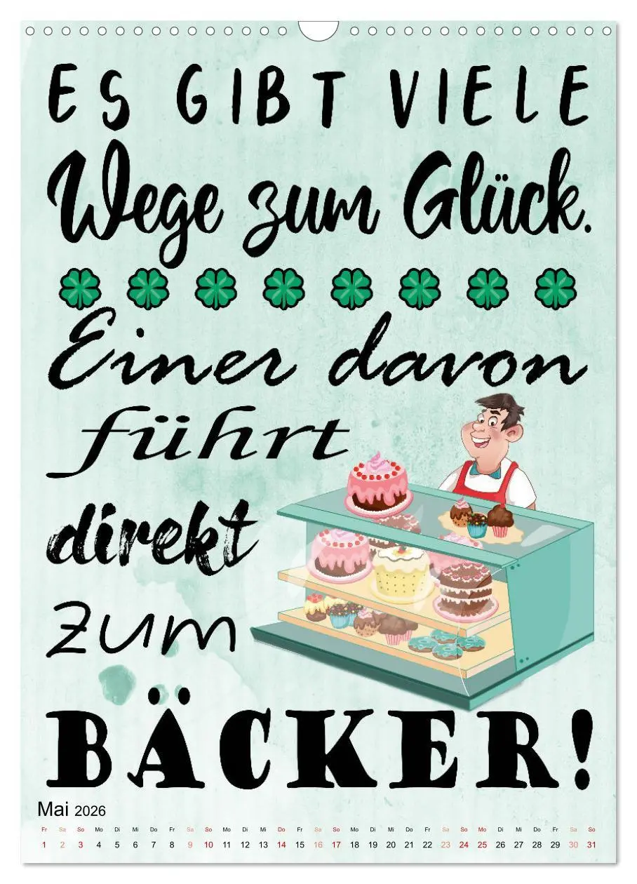 Bild: 9783516333862 | Bäckersprüche (Wandkalender 2026 DIN A3 hoch), CALVENDO Monatskalender