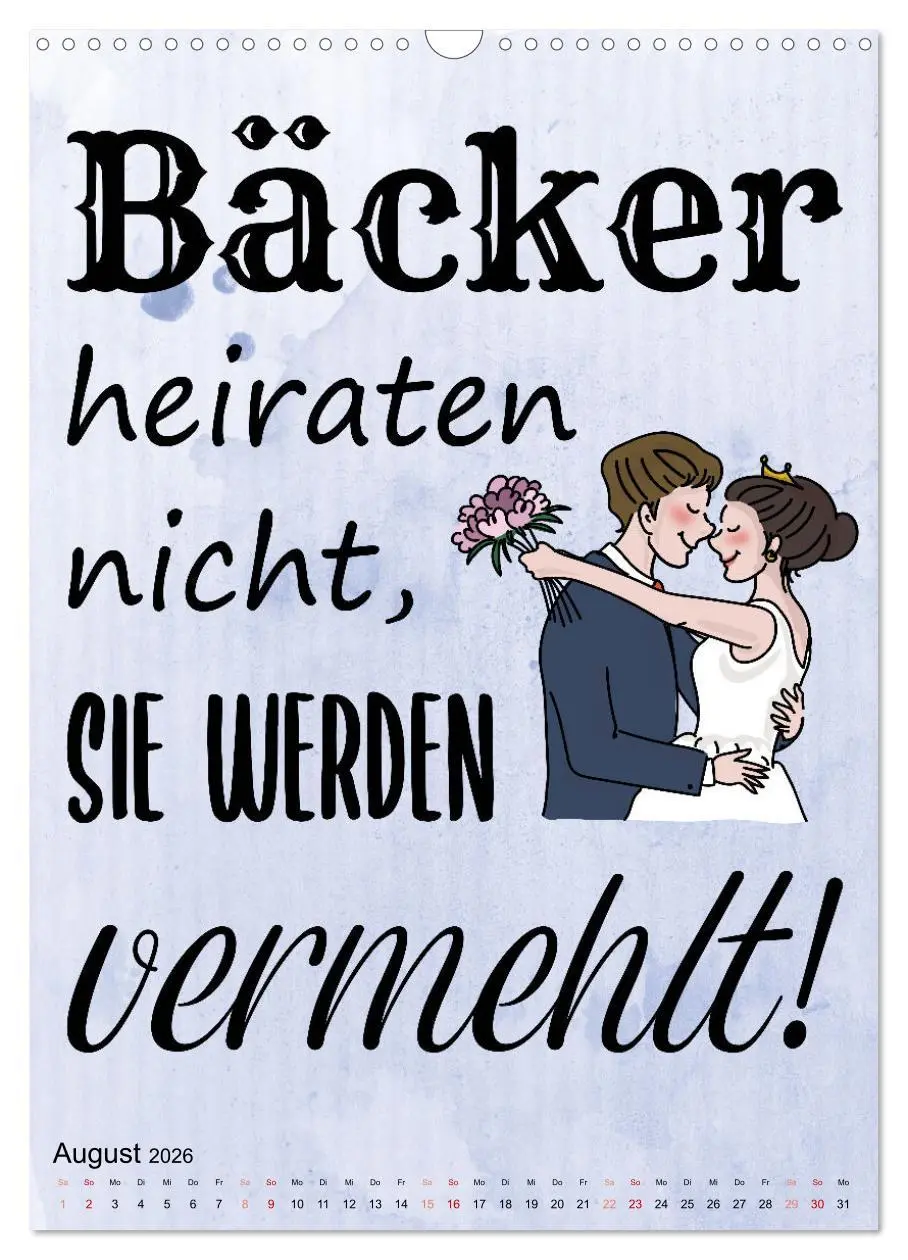 Bild: 9783516333862 | Bäckersprüche (Wandkalender 2026 DIN A3 hoch), CALVENDO Monatskalender