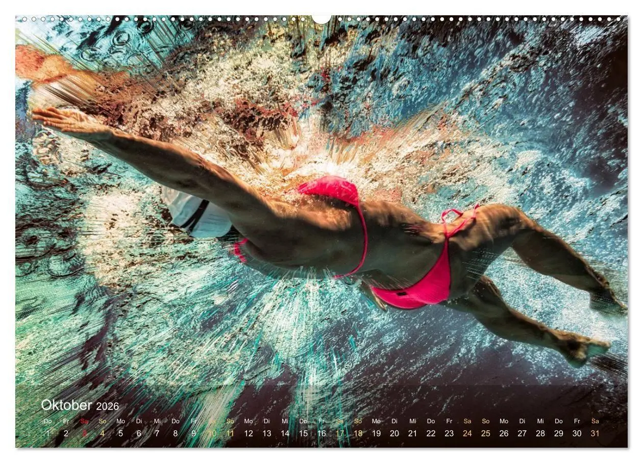 Bild: 9783516713862 | SCHWIMMGLÜCK (hochwertiger Premium Wandkalender 2026 DIN A2 quer),...