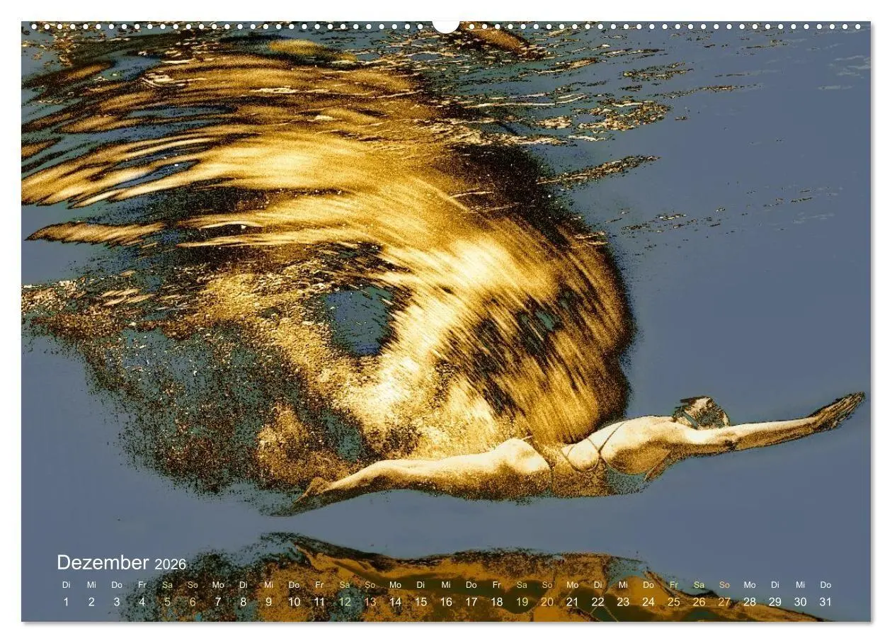 Bild: 9783516713862 | SCHWIMMGLÜCK (hochwertiger Premium Wandkalender 2026 DIN A2 quer),...