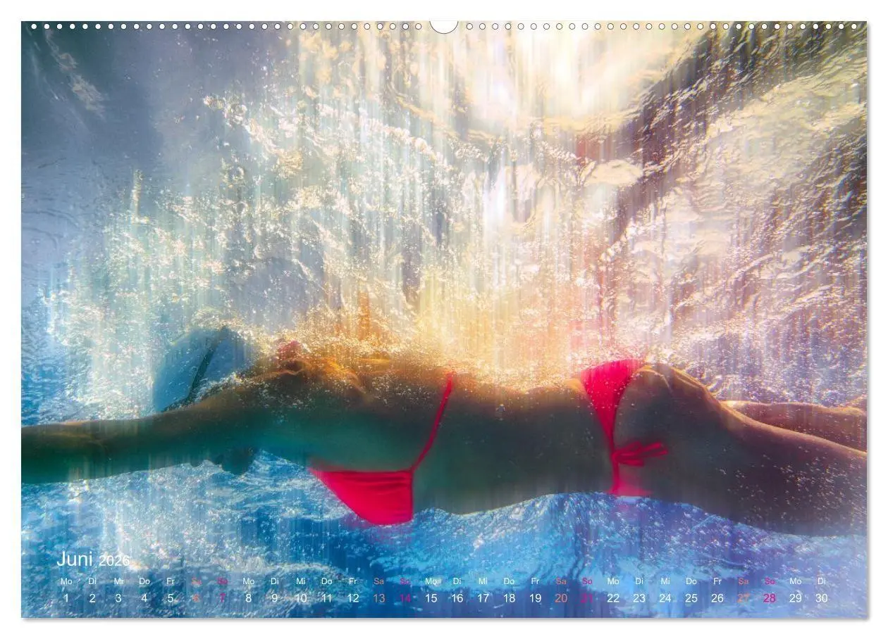 Bild: 9783516713862 | SCHWIMMGLÜCK (hochwertiger Premium Wandkalender 2026 DIN A2 quer),...