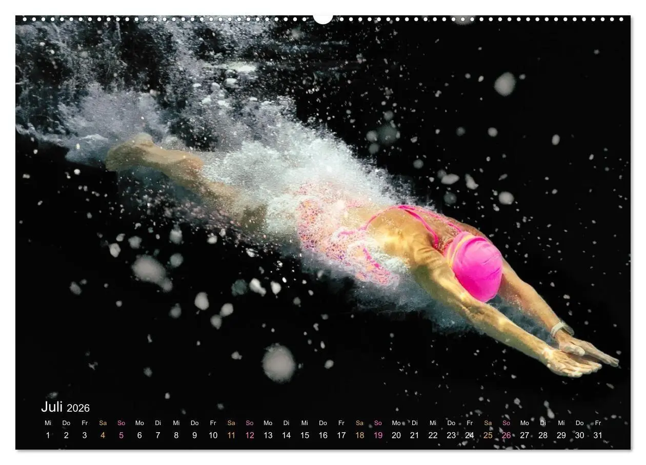Bild: 9783516713862 | SCHWIMMGLÜCK (hochwertiger Premium Wandkalender 2026 DIN A2 quer),...