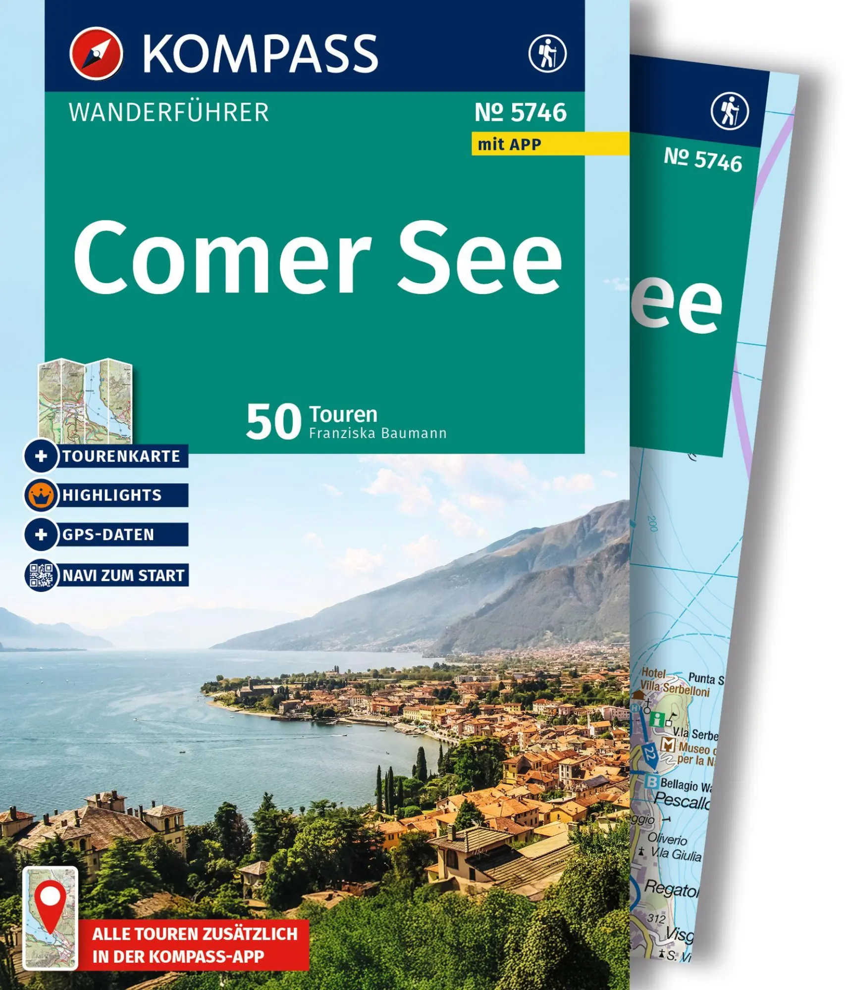 Cover: 9783991543862 | KOMPASS Wanderführer Comer See, 50 Touren mit Extra-Tourenkarte | Buch