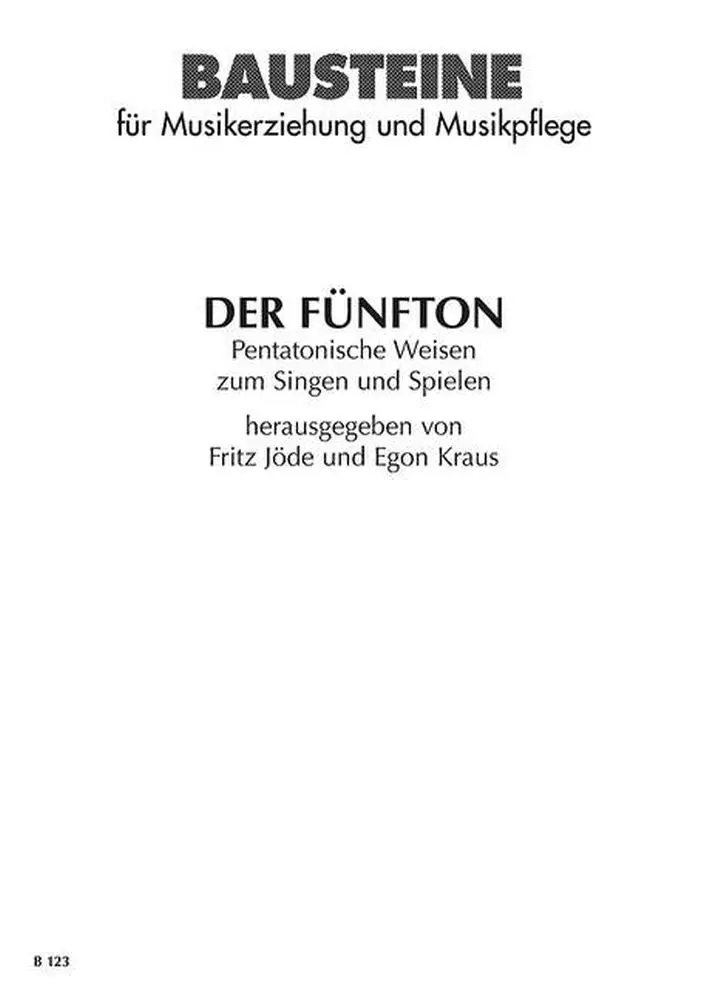Cover: 9790001103862 | Der Funfton | Pentatonische Weisen zum Singen und Spielen | Kraus