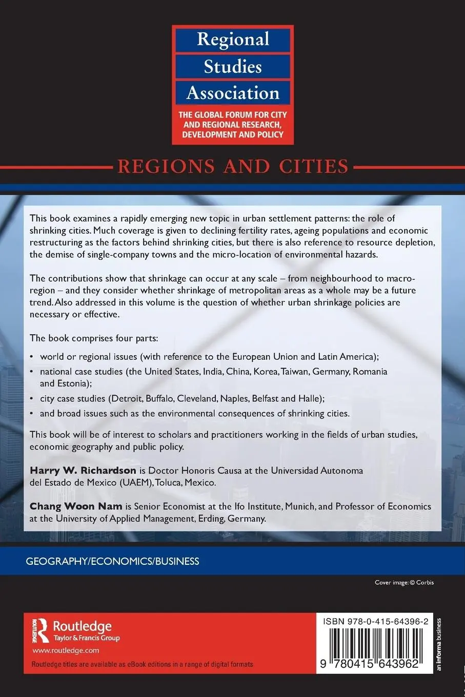 Rückseite: 9780415643962 | Shrinking Cities | A Global Perspective | Harry W. Richardson (u. a.)
