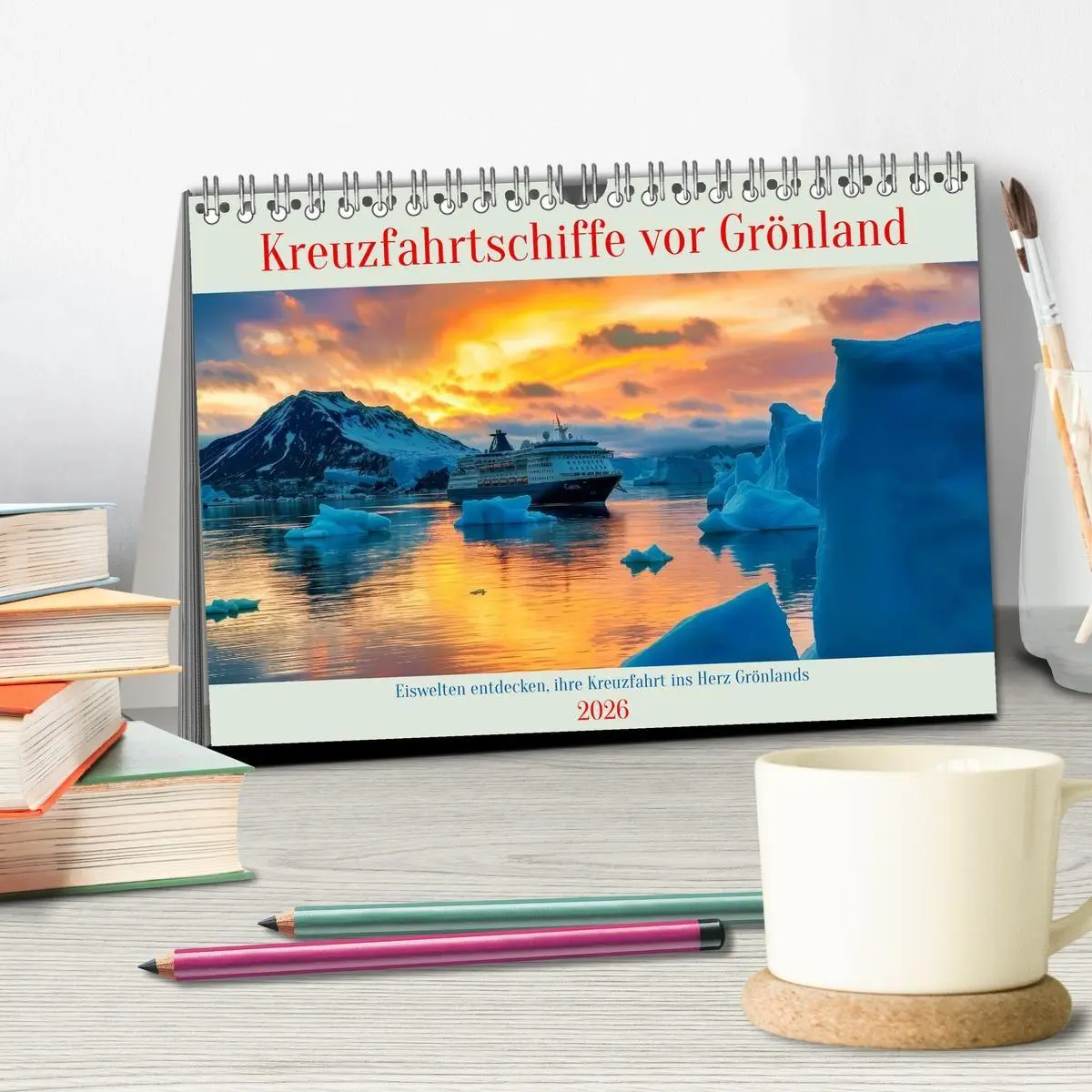 Bild: 9783516703962 | Kreuzfahrtschiffe vor Grönland (Tischkalender 2026 DIN A5 quer),...