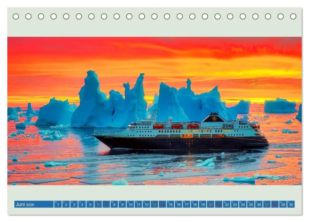 Bild: 9783516703962 | Kreuzfahrtschiffe vor Grönland (Tischkalender 2026 DIN A5 quer),...