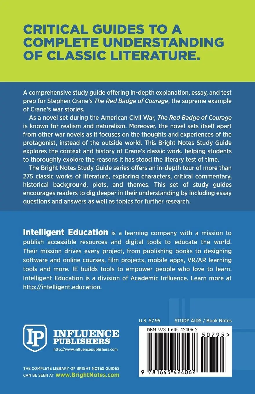 Rückseite: 9781645424062 | Study Guide to The Red Badge of Courage by Stephen Crane | Taschenbuch