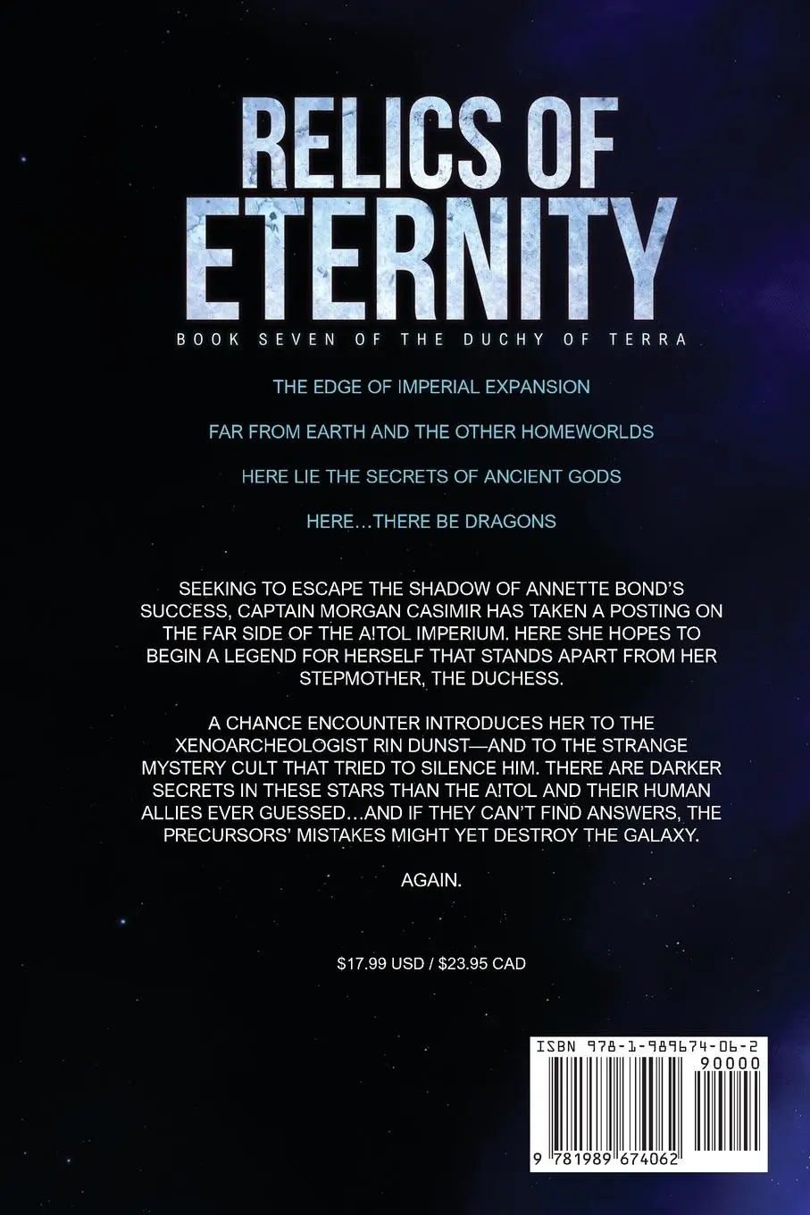 Rückseite: 9781989674062 | Relics of Eternity | Glynn Stewart | Taschenbuch | Englisch | 2020