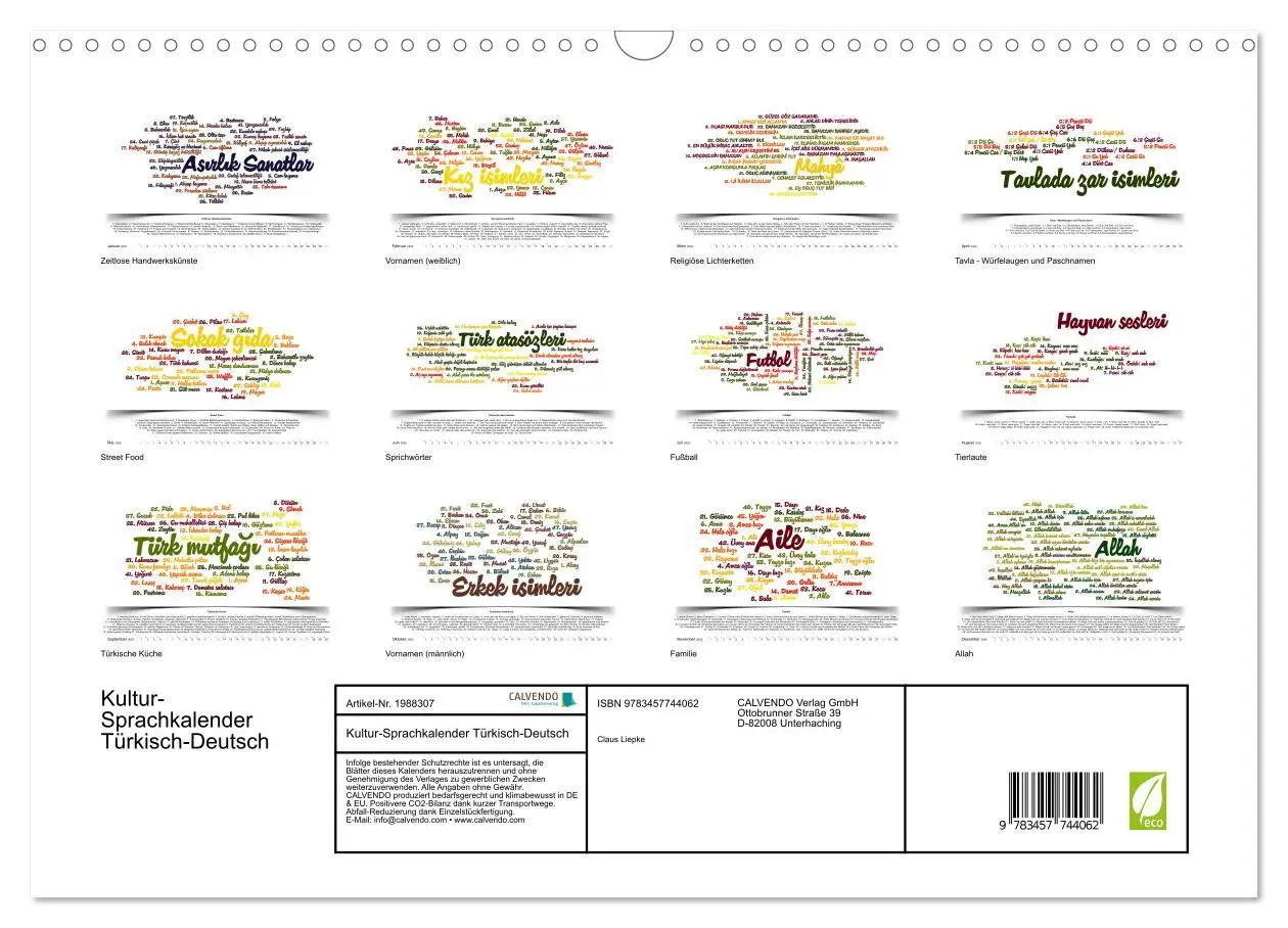 Bild: 9783457744062 | Kultur-Sprachkalender Türkisch-Deutsch (Wandkalender 2026 DIN A3...