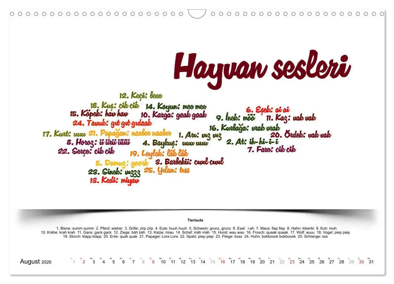 Bild: 9783457744062 | Kultur-Sprachkalender Türkisch-Deutsch (Wandkalender 2026 DIN A3...