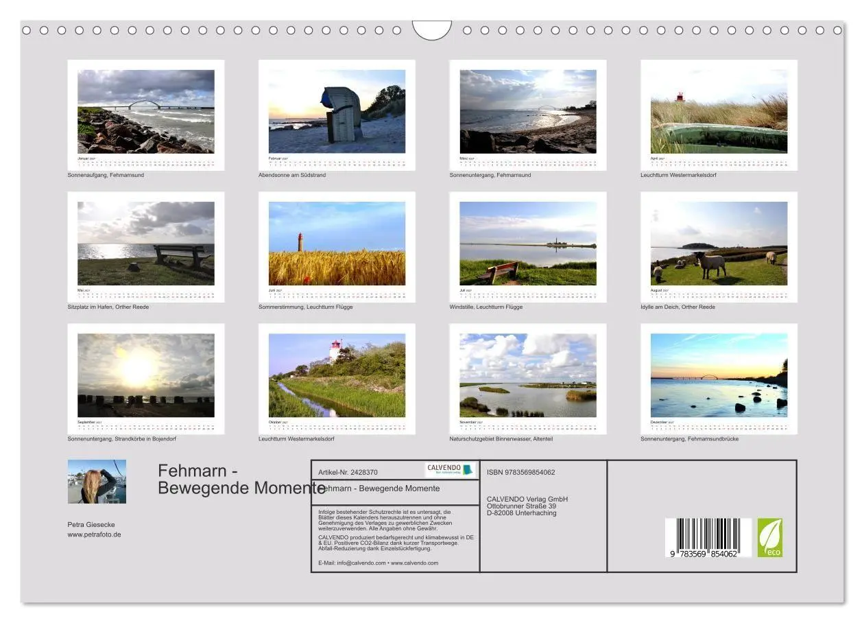 Bild: 9783569854062 | Fehmarn - Bewegende Momente (Wandkalender 2027 DIN A3 quer),...