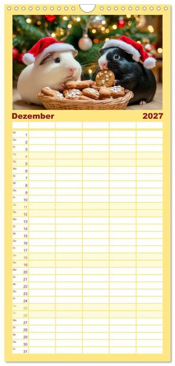 Bild: 9783594294062 | Familienplaner 2027 - Meerschweinchen - Hauptsache Urlaub mit 5...