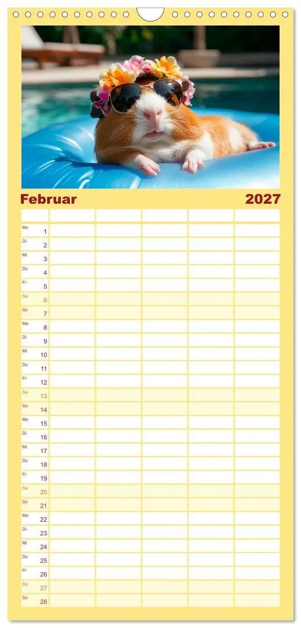 Bild: 9783594294062 | Familienplaner 2027 - Meerschweinchen - Hauptsache Urlaub mit 5...