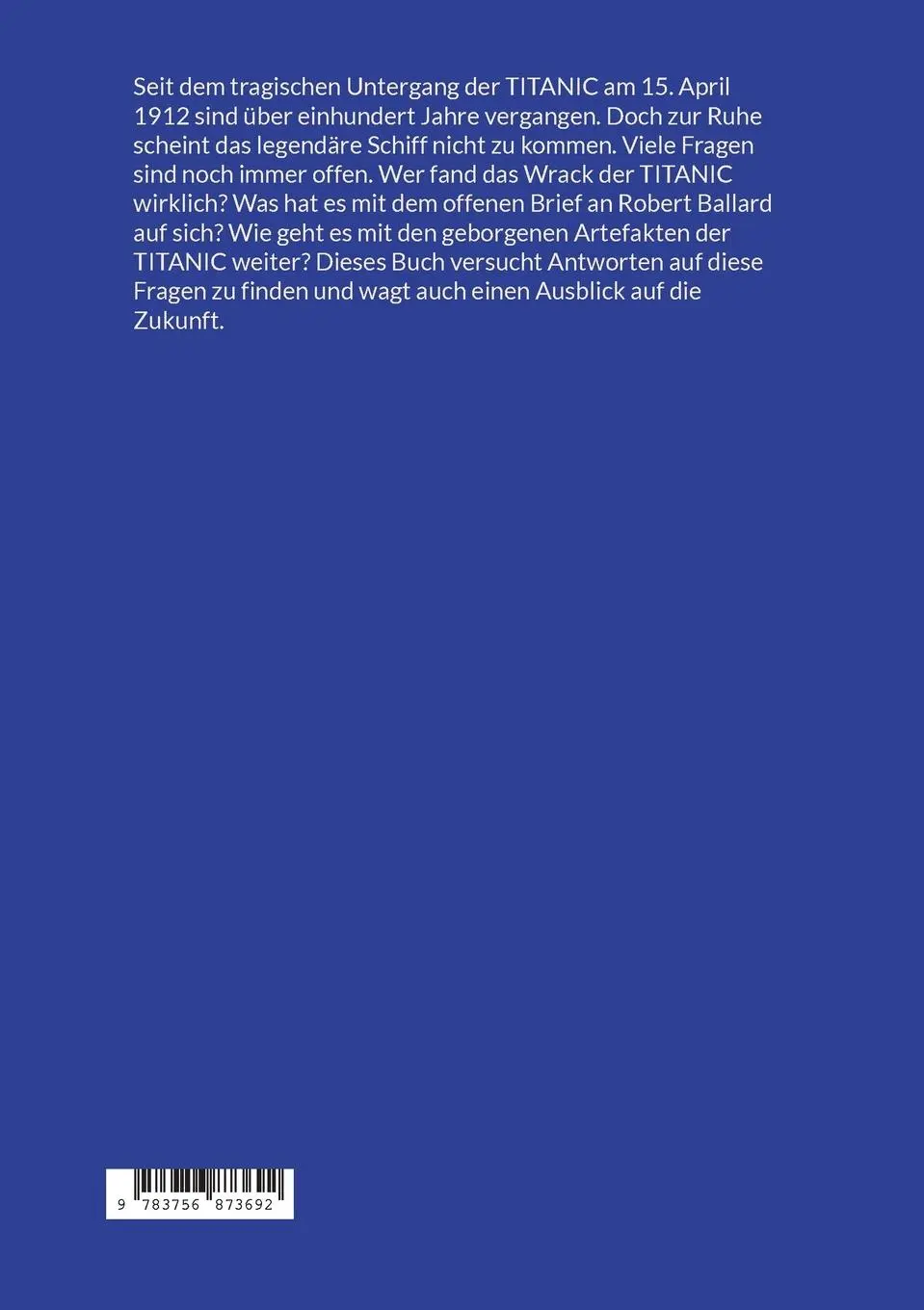 Rückseite: 9783735794062 | Der zweite Untergang der TITANIC | Norbert Zimmermann | Taschenbuch