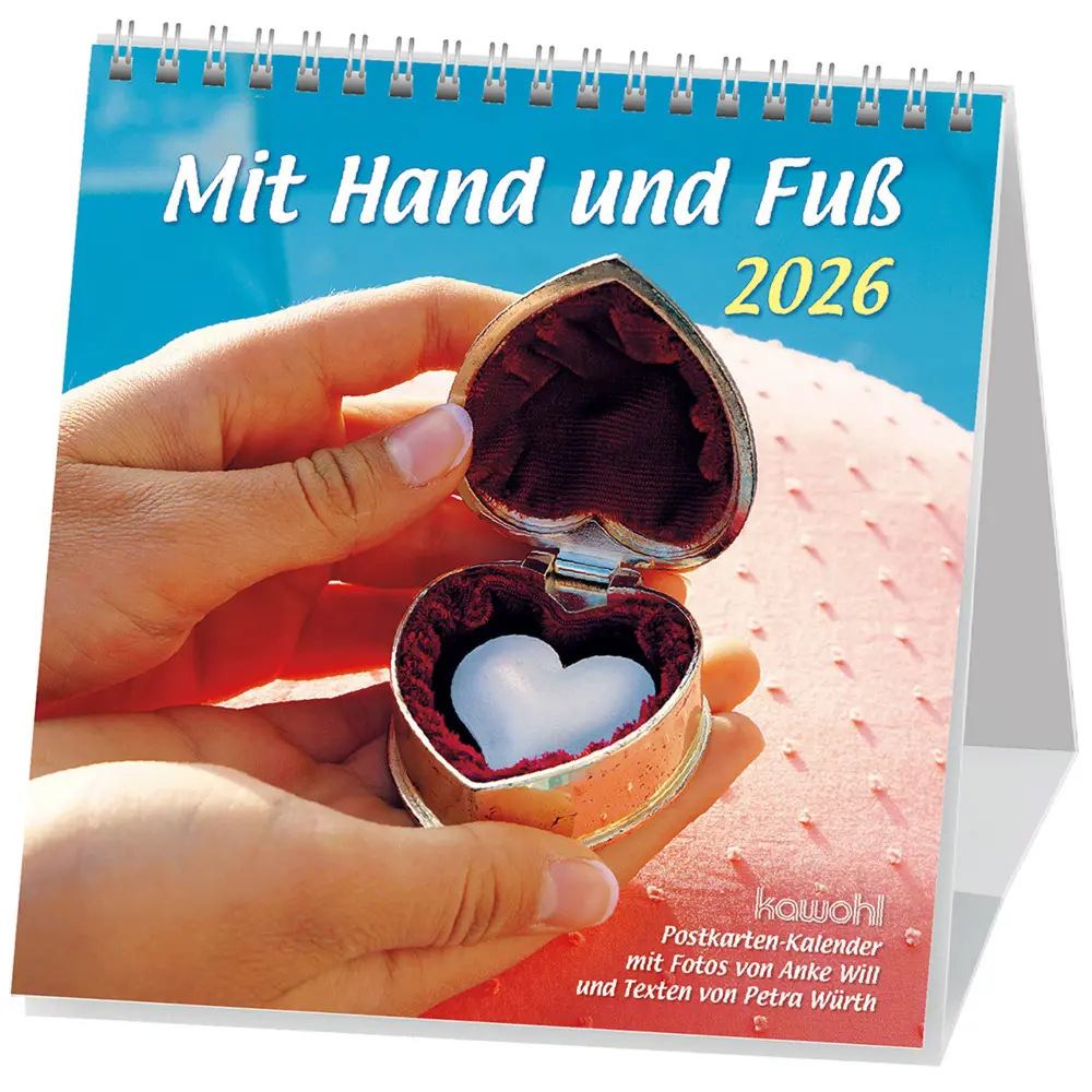 Cover: 9783754814062 | Mit Hand und Fuß 2026 | Postkartenkalender mit Bildern, die berühren