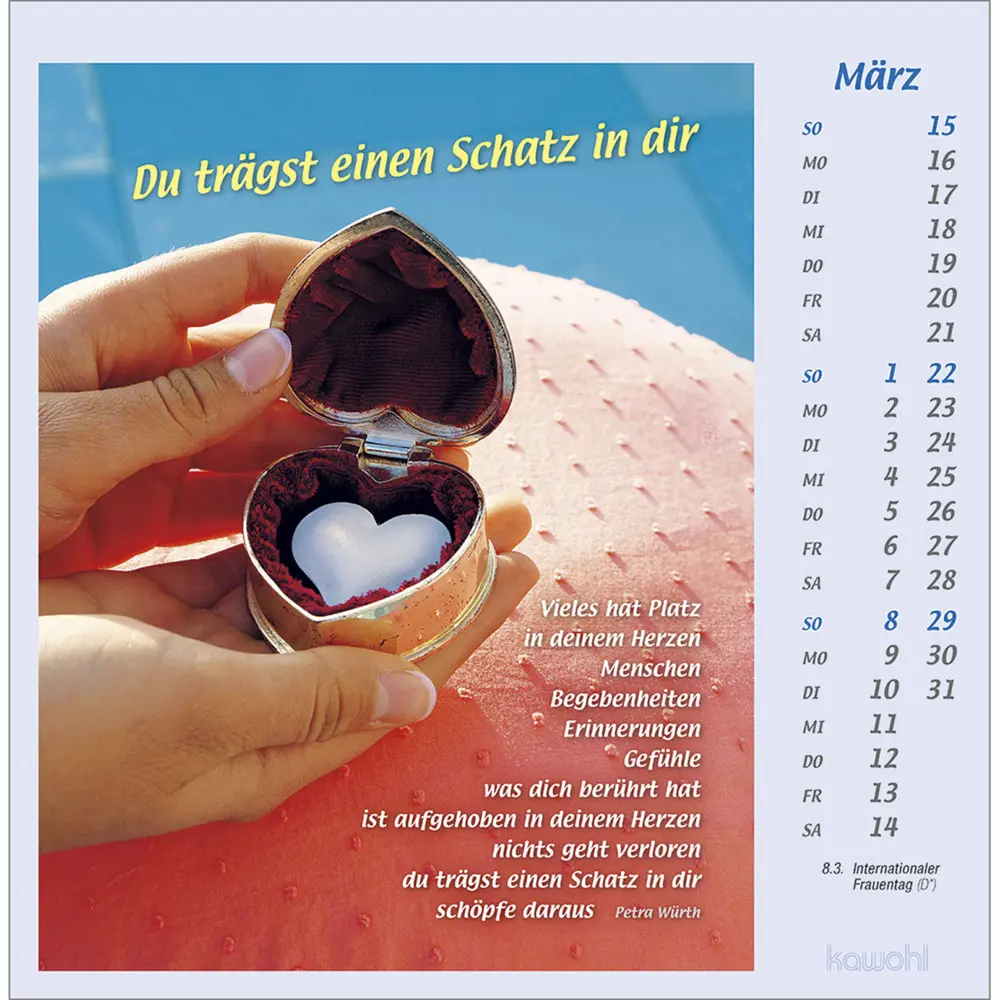 Bild: 9783754814062 | Mit Hand und Fuß 2026 | Postkartenkalender mit Bildern, die berühren