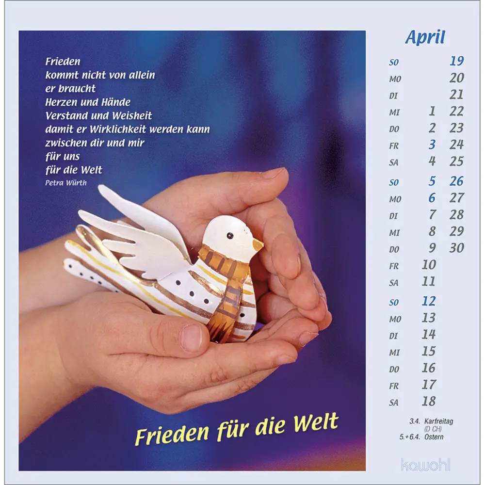 Bild: 9783754814062 | Mit Hand und Fuß 2026 | Postkartenkalender mit Bildern, die berühren