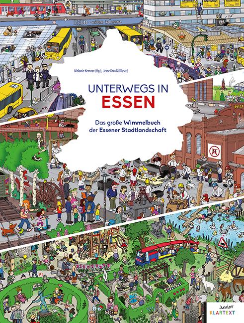 Cover: 9783837524062 | Unterwegs in Essen | Das große Wimmelbuch der Essener Stadtlandschaft