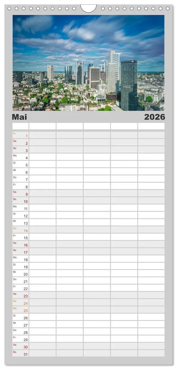 Bild: 9783516514162 | Familienplaner 2026 - Frankfurt am Main mit 5 Spalten...