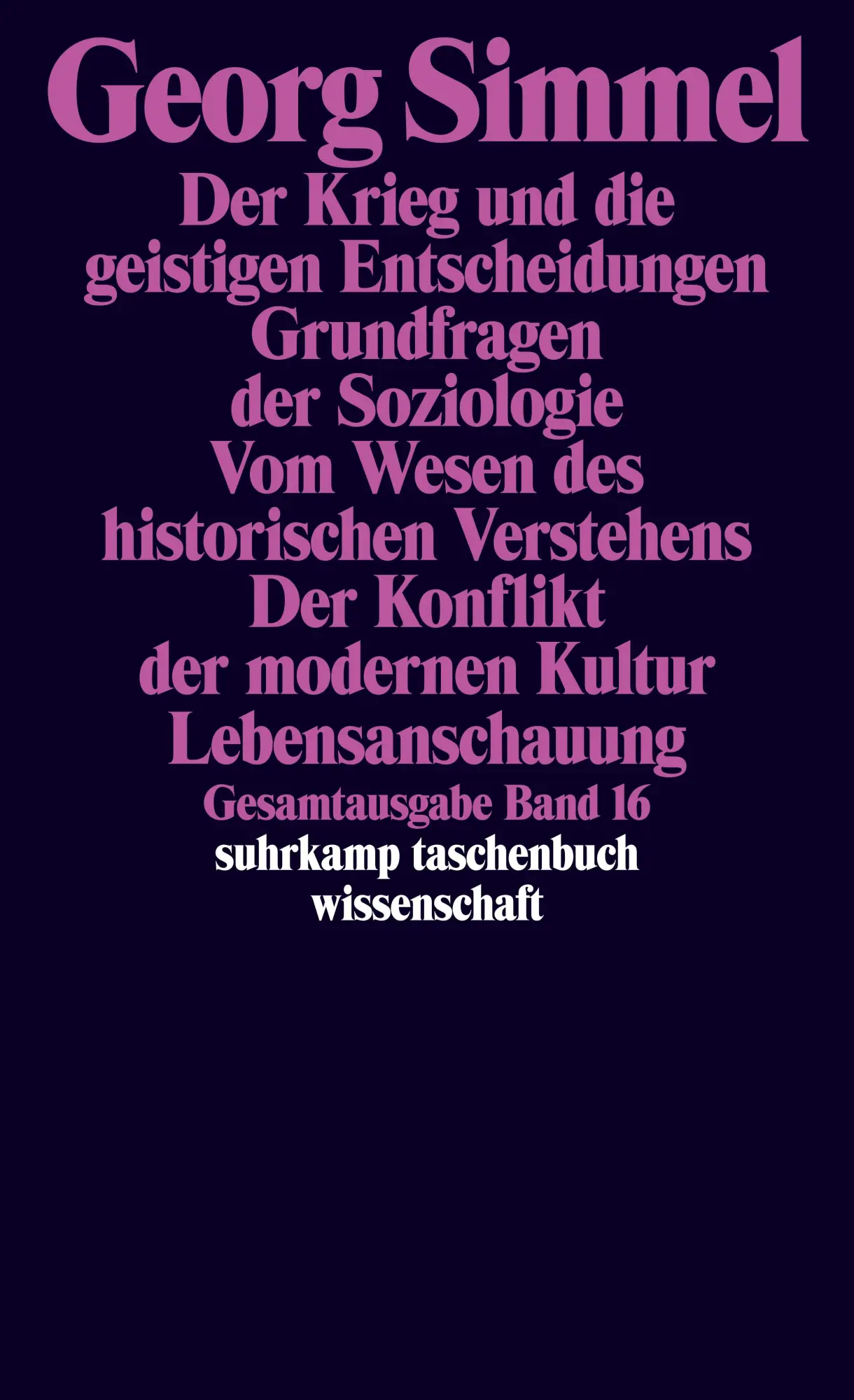 Cover: 9783518284162 | Der Krieg und die geistigen Entscheidungen. Grundfragen der...