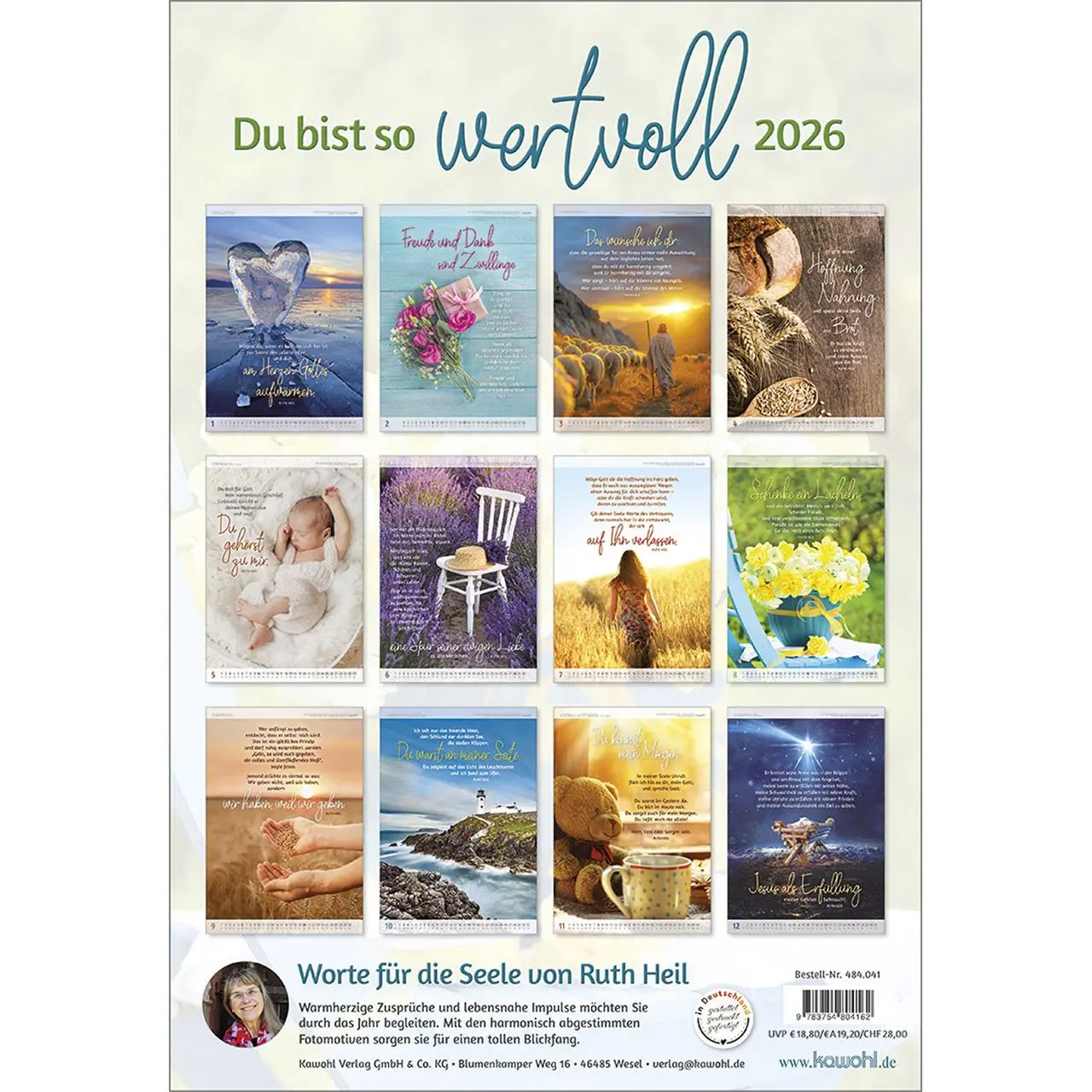 Bild: 9783754804162 | Du bist so wertvoll 2026 | Worte für die Seele von Ruth Heil | Heil