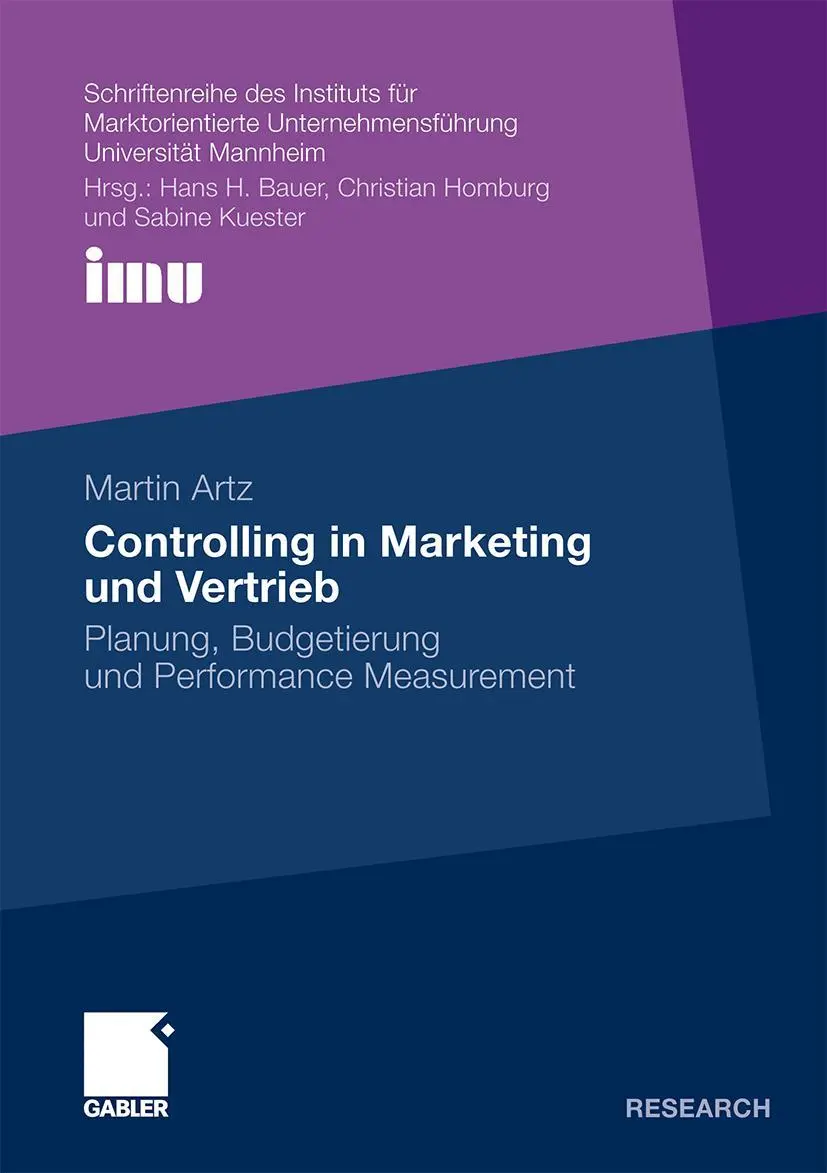 Cover: 9783834924162 | Controlling in Marketing und Vertrieb | Martin Artz | Taschenbuch | xv