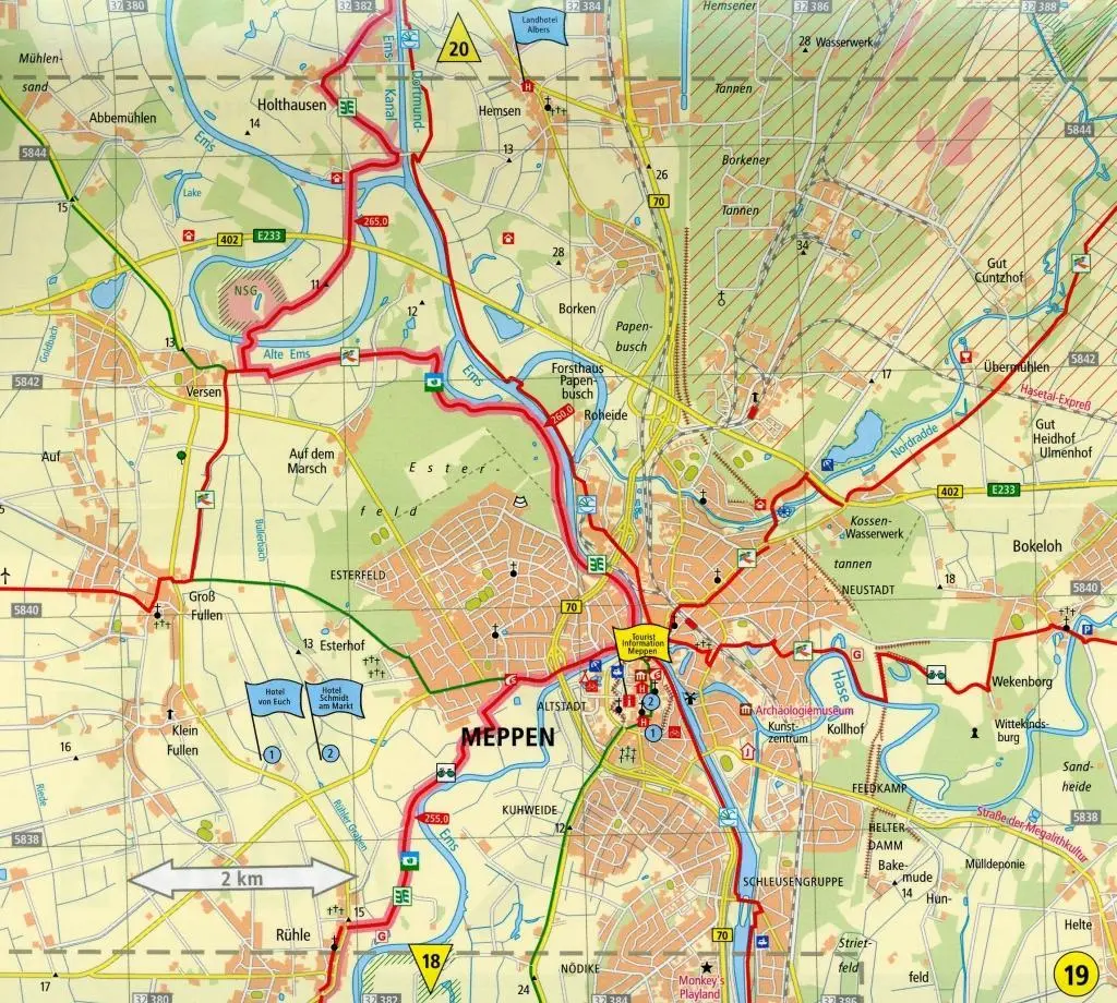 Bild: 9783899204162 | EmsRadweg 1 : 50 000 | (Land-)Karte | Leporello Radwanderkarten | 2024