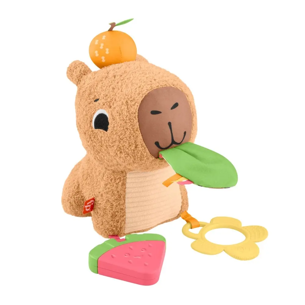 Bild: 194735254262 | Fisher-Price Kuschel-Capybara | Offene Verpackung | HYR54 | Deutsch