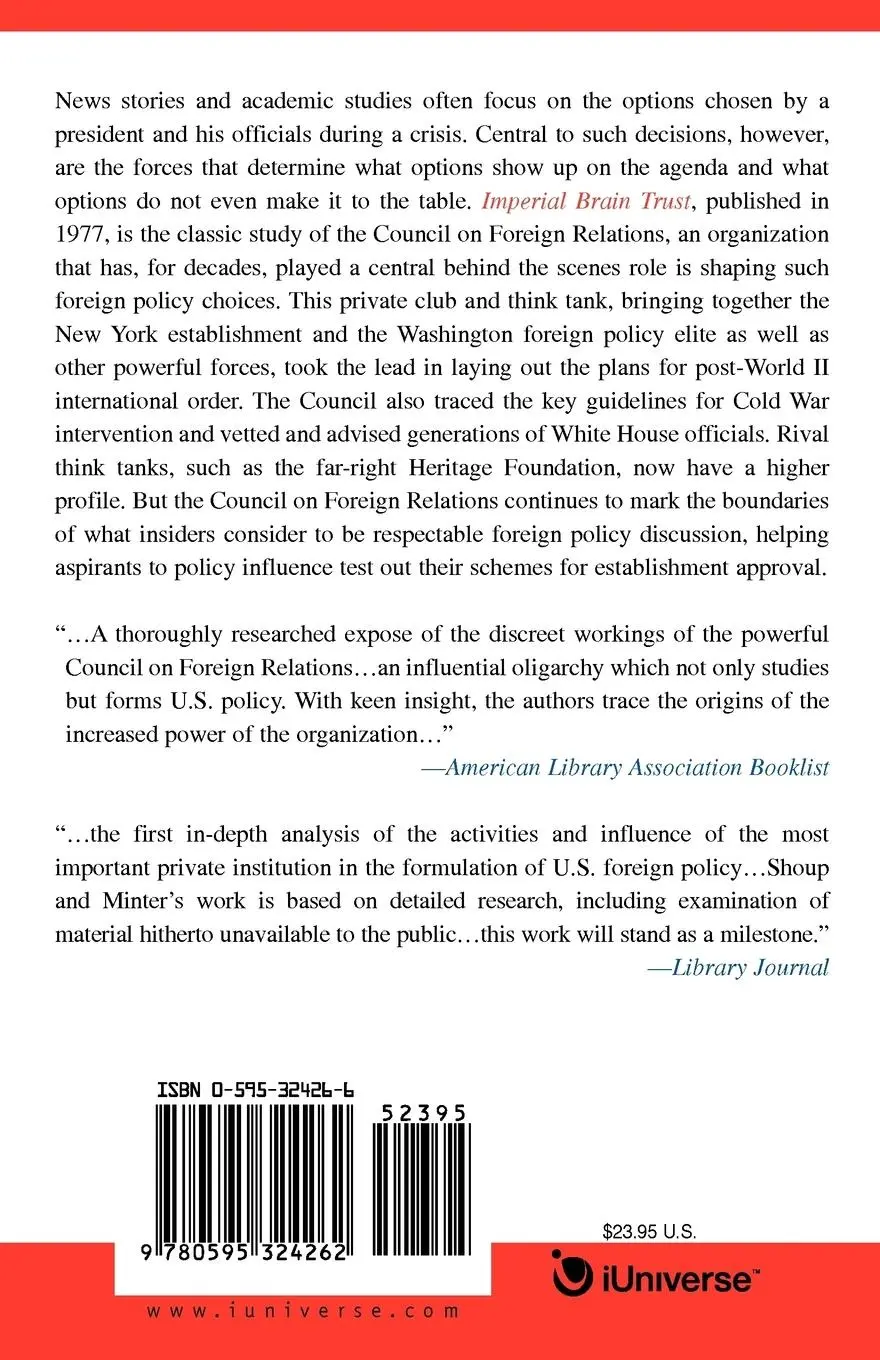 Rückseite: 9780595324262 | Imperial Brain Trust | Laurence H. Shoup | Taschenbuch | Englisch