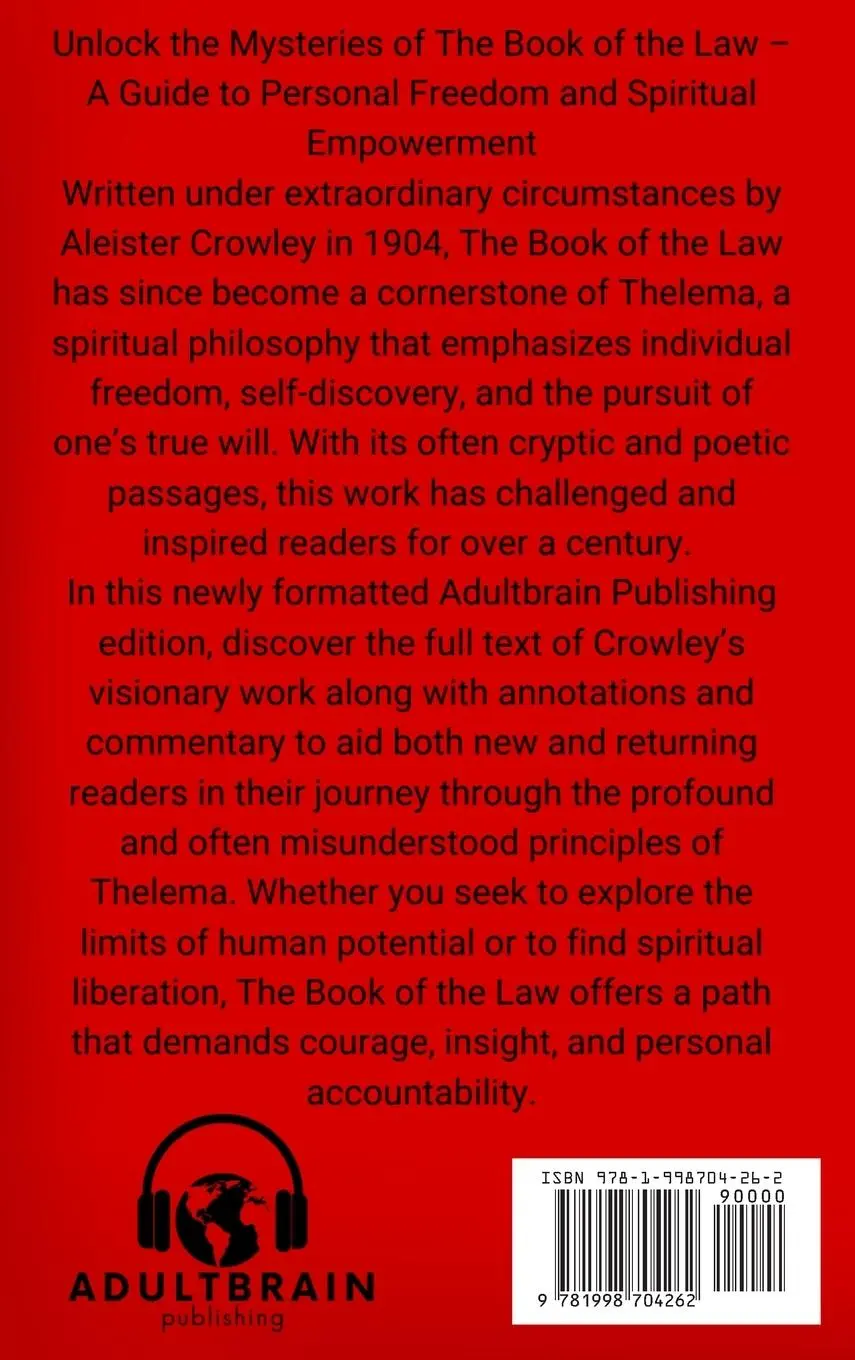 Rückseite: 9781998704262 | The Book of the Law | Aleister Crowley | Buch | Englisch | 2025
