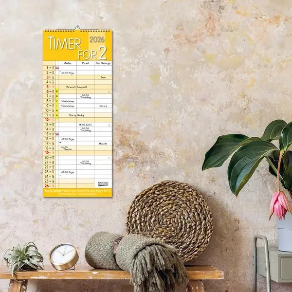 Bild: 9783731884262 | Timer for 2 Safran 2026 | Verlag Korsch | Kalender | Spiralbindung