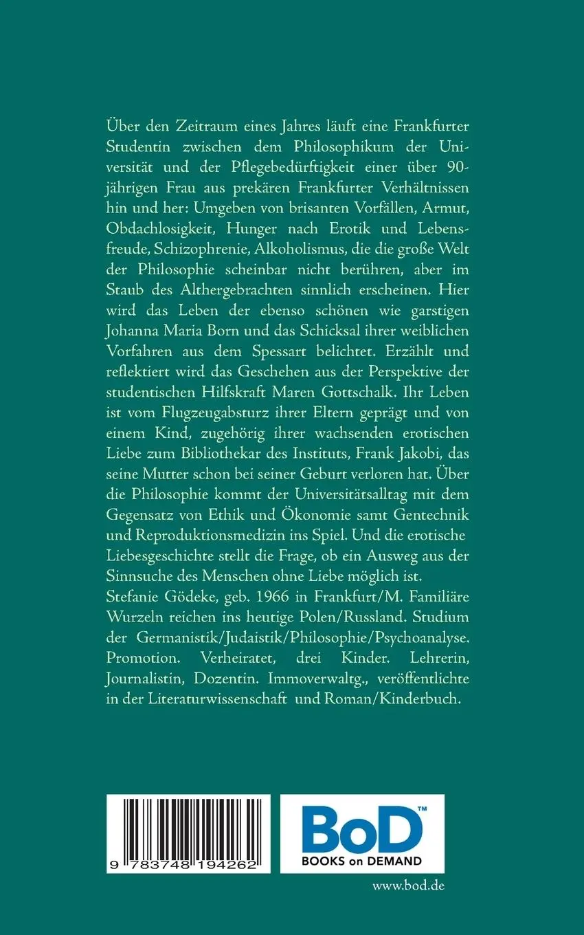 Rückseite: 9783748194262 | Die unzählige Alte | Erzählung | Stefanie Gödeke | Taschenbuch | 2019