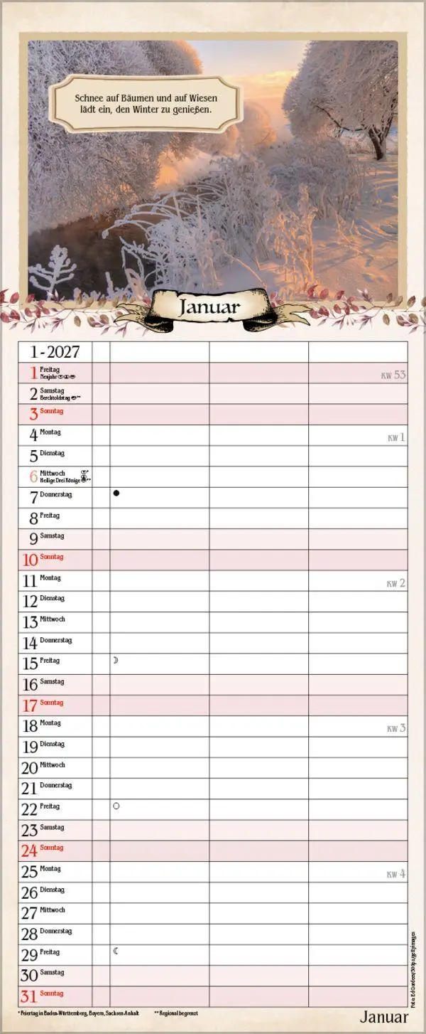 Bild: 9783819304262 | Planer für Rentner 2027 | Verlag Korsch | Kalender | 14 S. | Deutsch