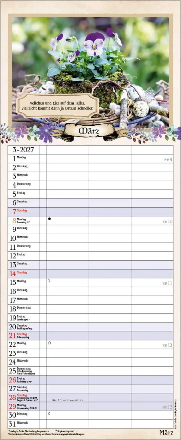 Bild: 9783819304262 | Planer für Rentner 2027 | Verlag Korsch | Kalender | 14 S. | Deutsch
