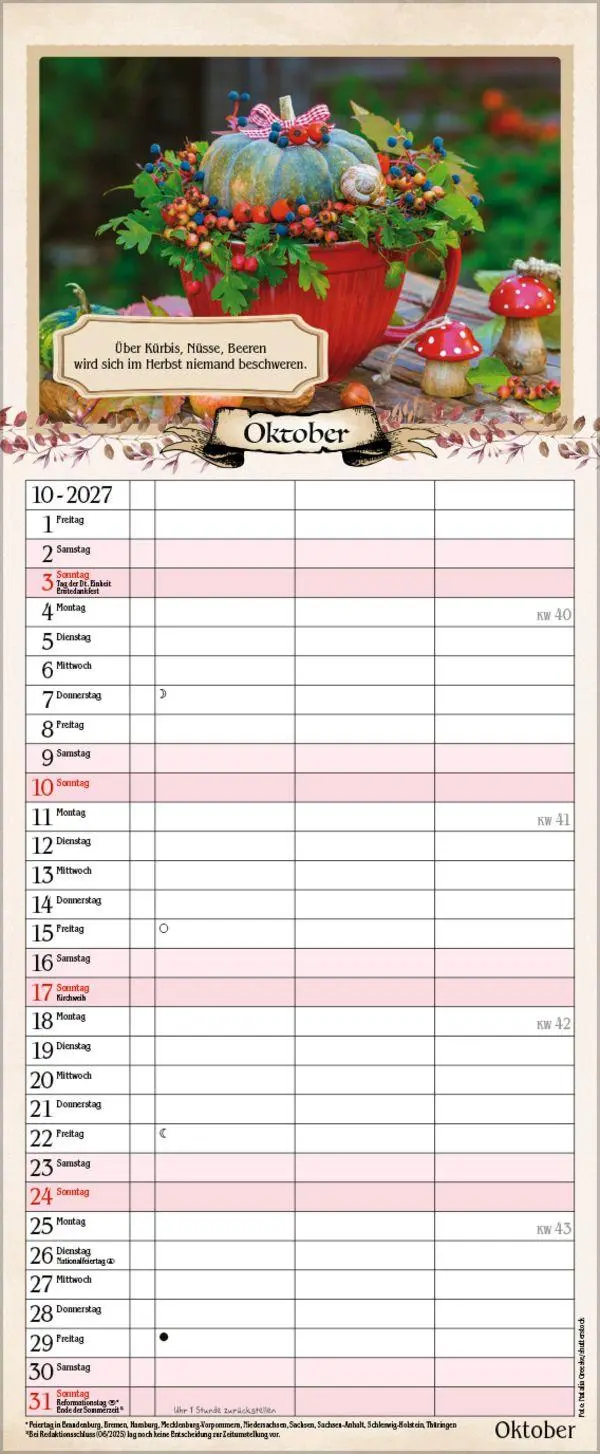 Bild: 9783819304262 | Planer für Rentner 2027 | Verlag Korsch | Kalender | 14 S. | Deutsch