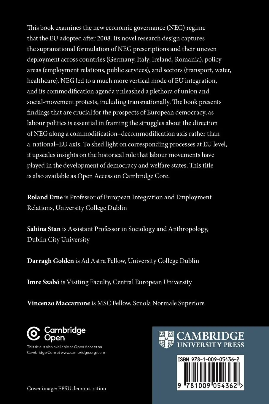 Rückseite: 9781009054362 | Politicising Commodification | Roland Erne (u. a.) | Taschenbuch