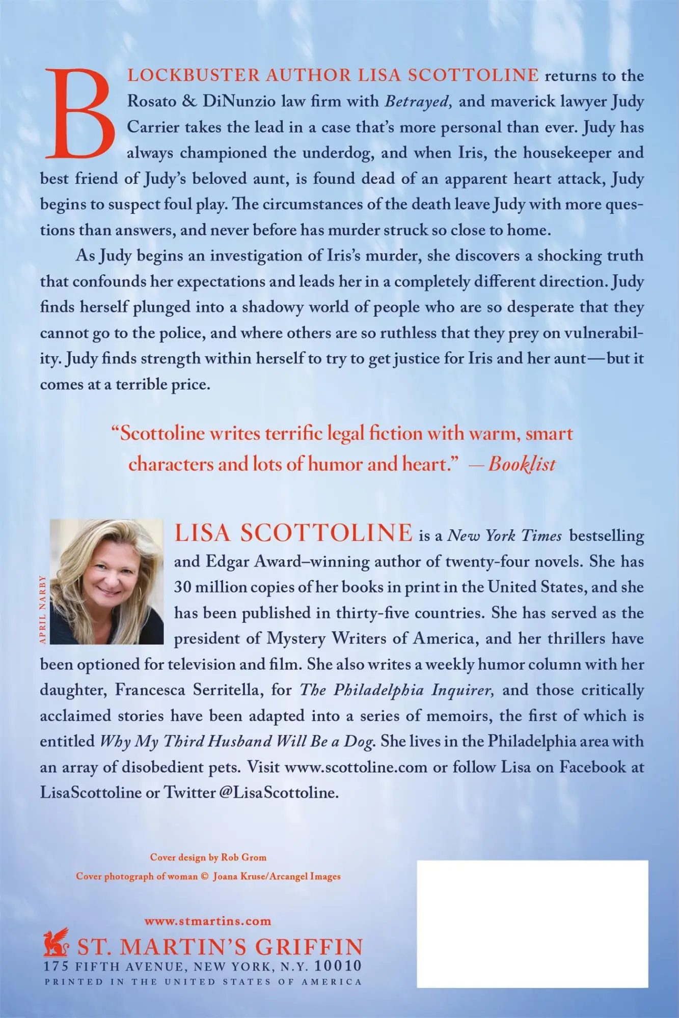 Rückseite: 9781250074362 | Betrayed | Lisa Scottoline | Taschenbuch | Kartoniert / Broschiert