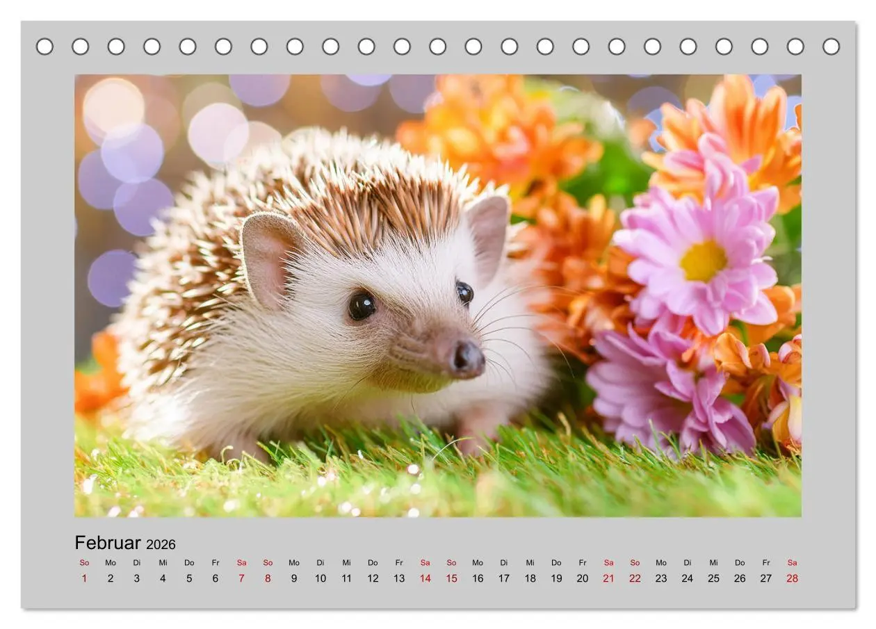 Bild: 9783457404362 | Mein Igel-Kalender (Tischkalender 2026 DIN A5 quer), CALVENDO...