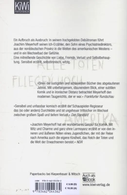 Rückseite: 9783462044362 | Alle Toten fliegen hoch | Amerika | Joachim Meyerhoff | Taschenbuch