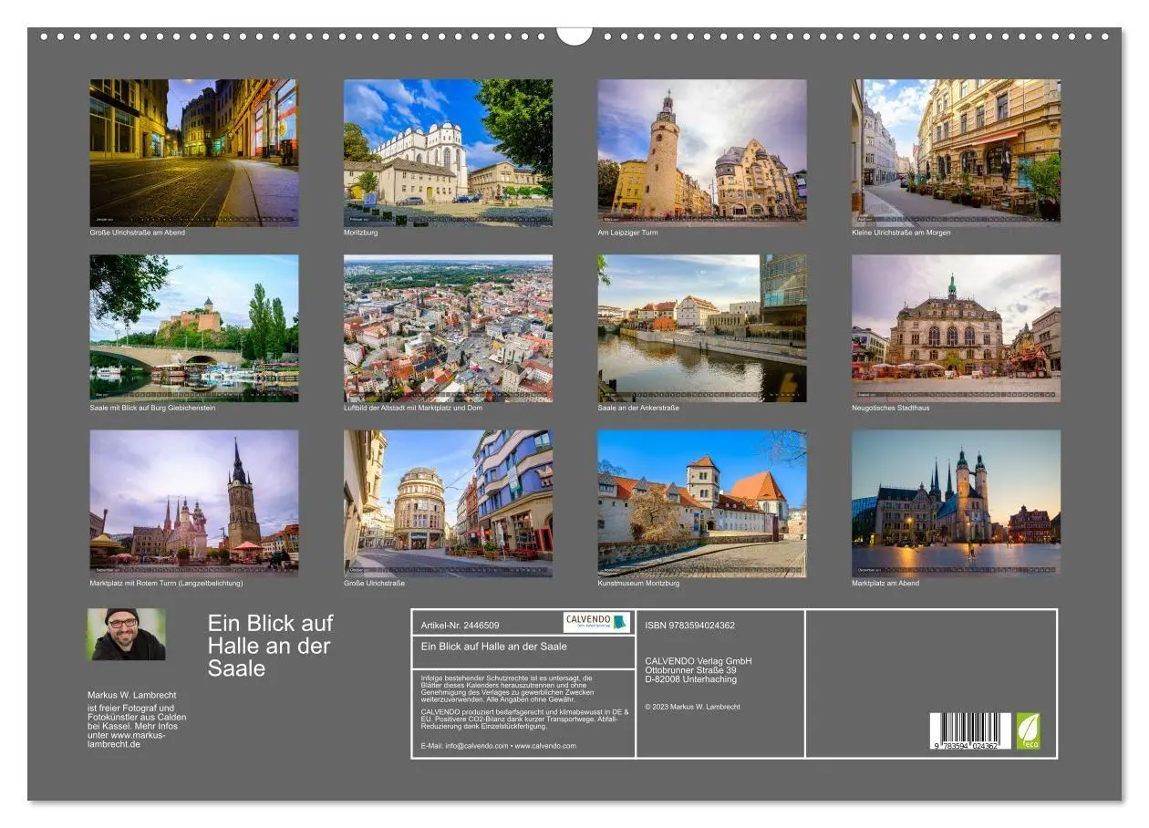 Bild: 9783594024362 | Ein Blick auf Halle an der Saale (Wandkalender 2027 DIN A2 quer),...