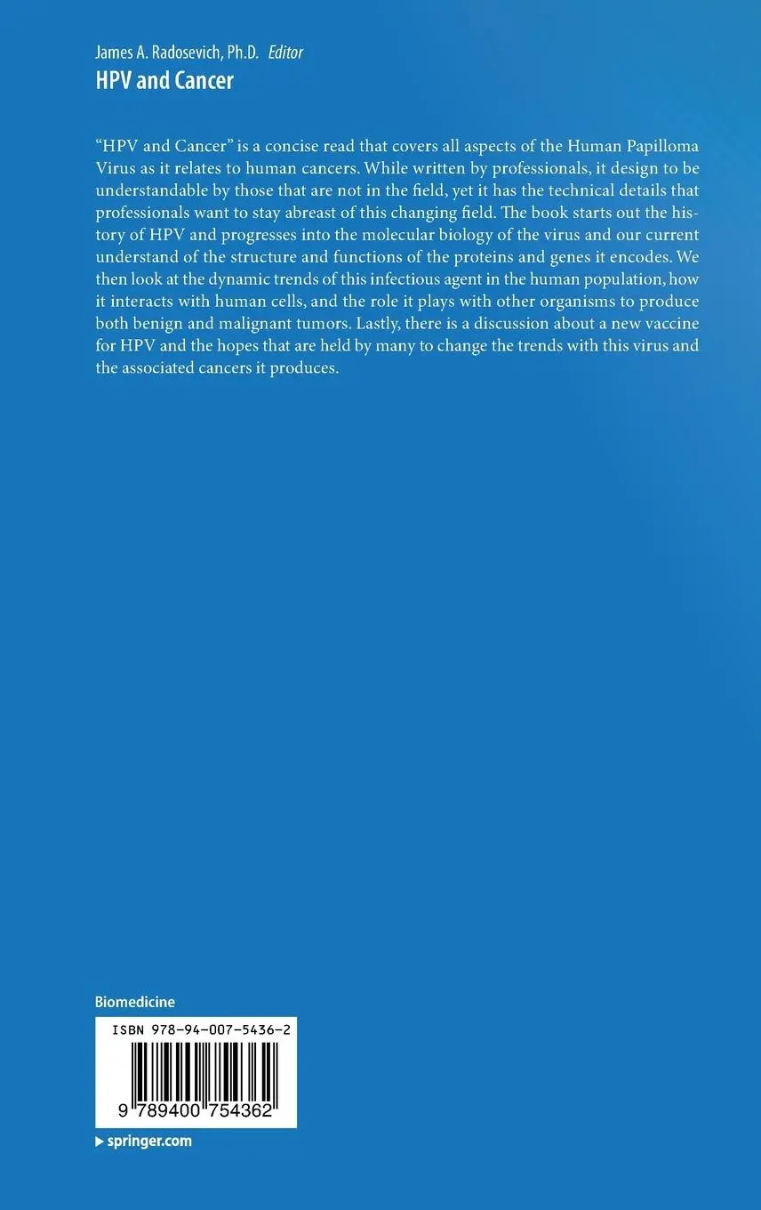 Rückseite: 9789400754362 | HPV and Cancer | James A. Radosevich | Buch | vi | Englisch | 2012