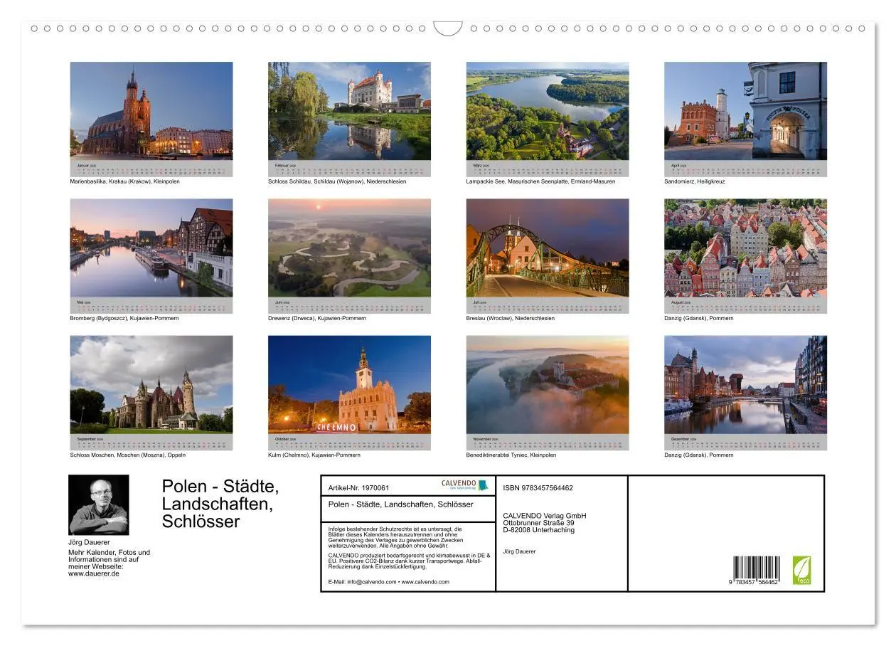Bild: 9783457564462 | Polen - Städte, Landschaften, Schlösser (Wandkalender 2026 DIN A2...