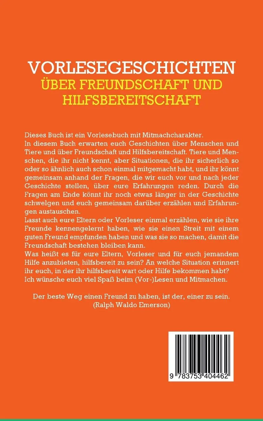 Rückseite: 9783753404462 | Vorlesegeschichten über Freundschaft und Hilfsbereitschaft: Das...