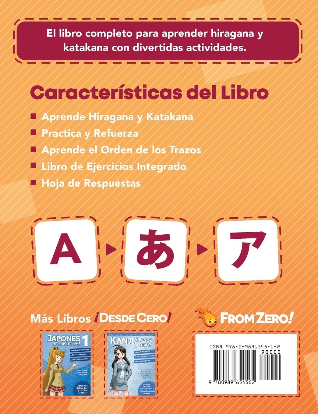 Rückseite: 9780989654562 | Hiragana y Katakana ¡Desde Cero! | George Trombley (u. a.) | Buch