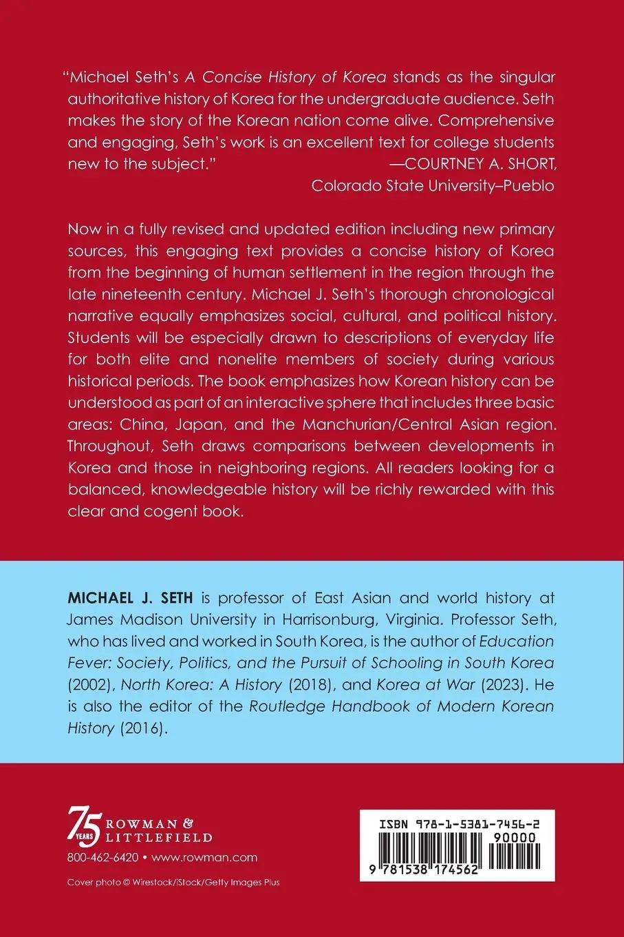 Rückseite: 9781538174562 | A Concise History of Premodern Korea | Michael J. Seth | Taschenbuch
