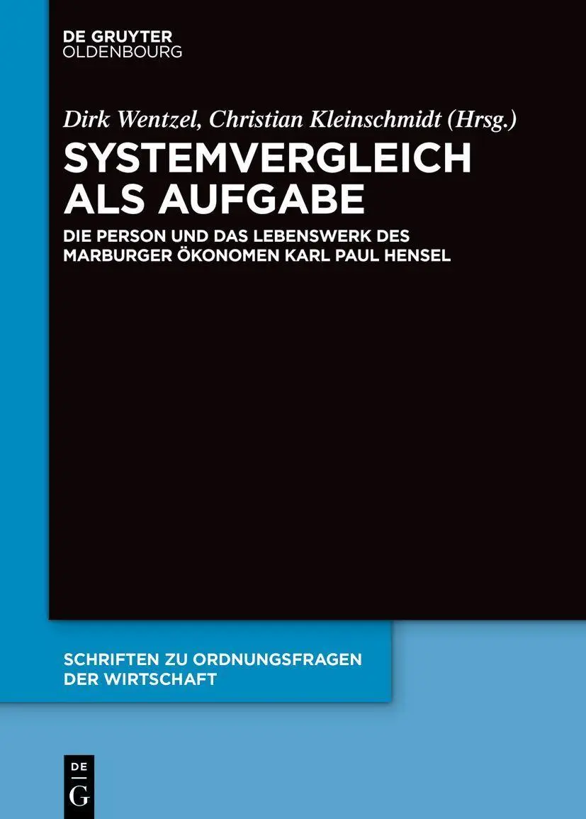 Cover: 9783112244562 | Systemvergleich als Aufgabe | Dirk Wentzel (u. a.) | Buch | X | 2026