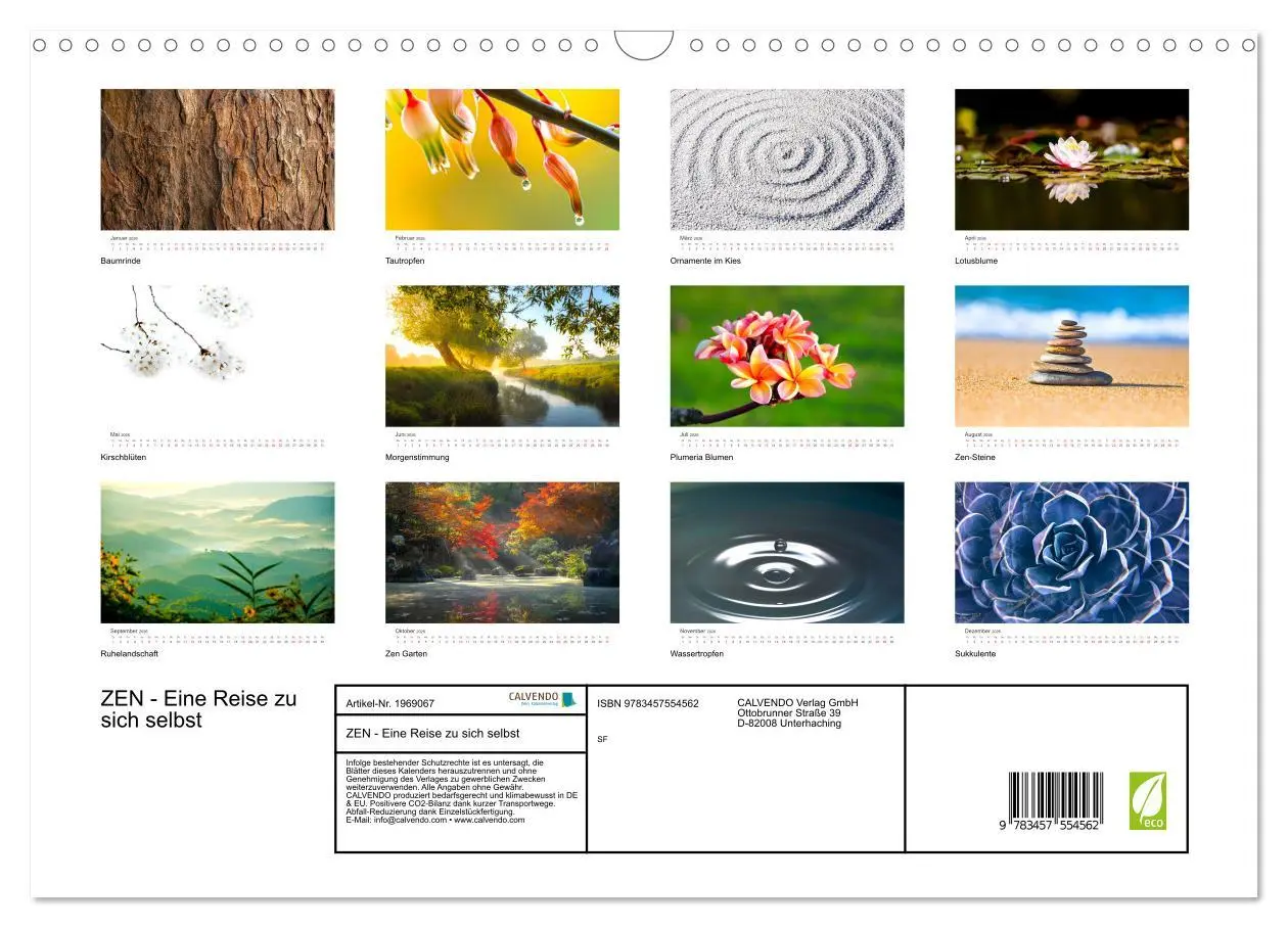 Bild: 9783457554562 | ZEN - Eine Reise zu sich selbst (Wandkalender 2026 DIN A3 quer),...