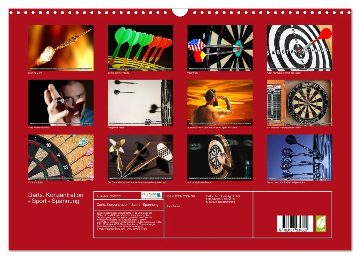 Bild: 9783457934562 | Darts. Konzentration - Sport - Spannung (Wandkalender 2026 DIN A3...