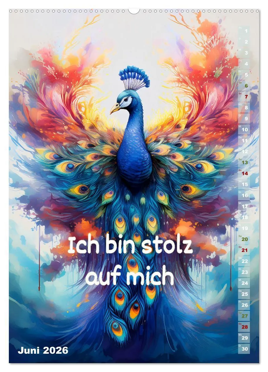Bild: 9783516264562 | Ich bin stark - Ein tierischer Affirmationskalender (hochwertiger...